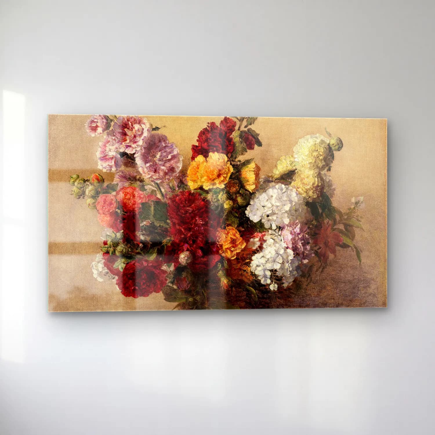 Henri Fantin-Latour – Malvenstrauss cam tablo — sol açıdan görünüm