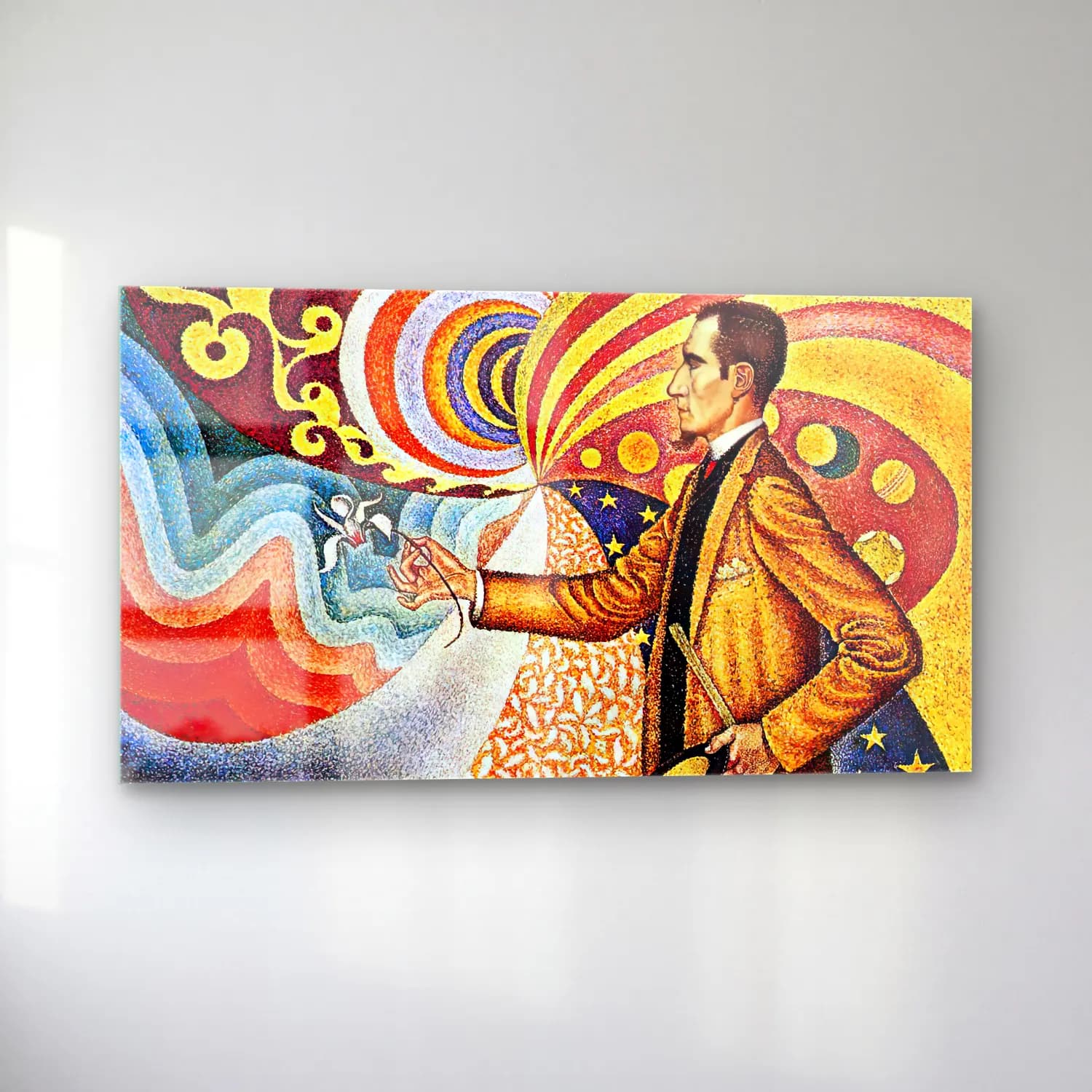Paul Signac – Portrait of Félix Fénéon cam tablo — sol açıdan görünüm