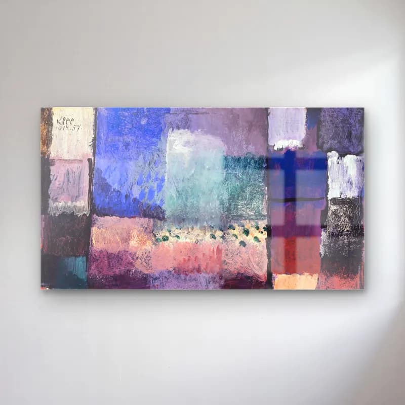 Paul Klee – About a motif from Hammamet cam tablo — Paul Klee – About a motif from Hammamet — modern soyut renk alanları