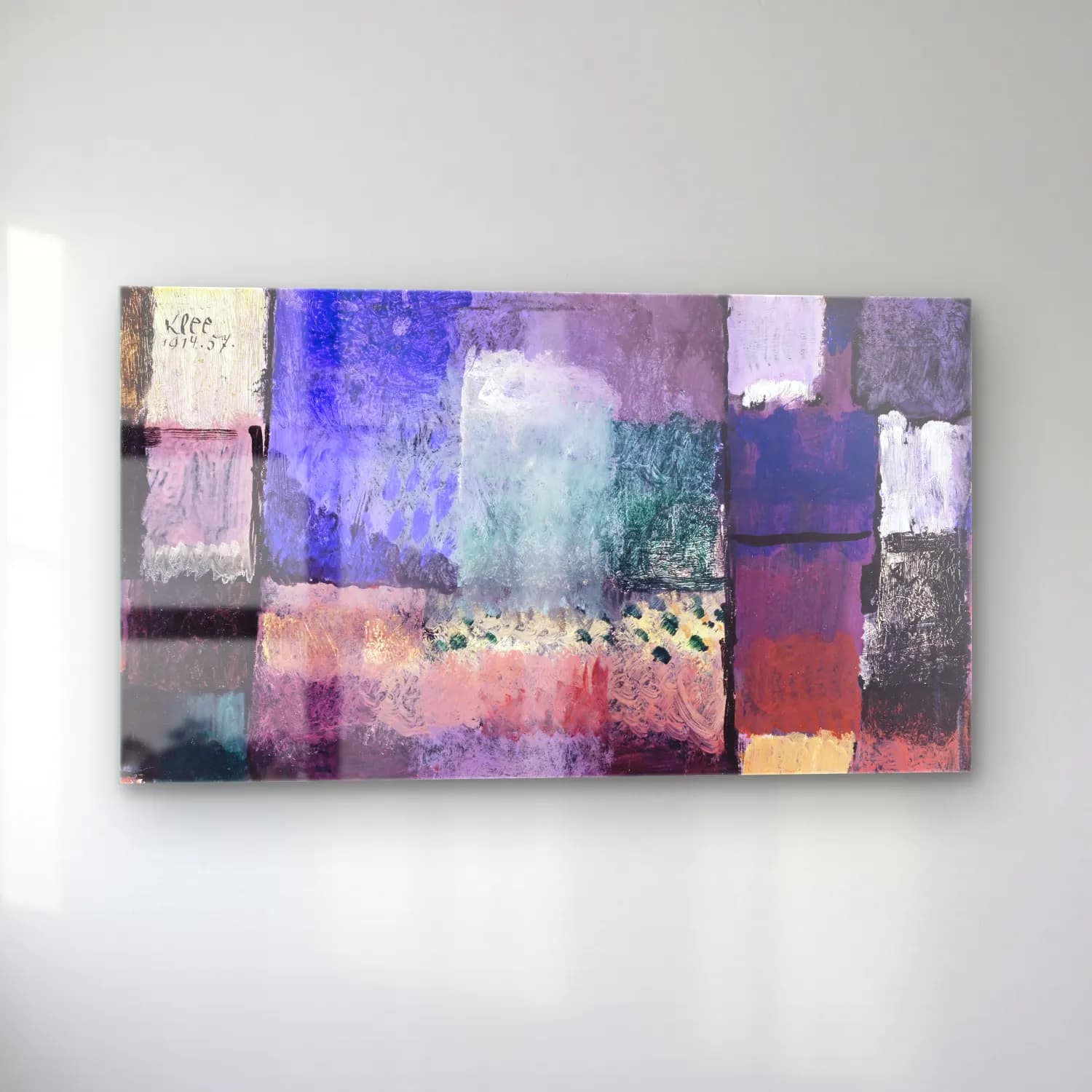 Paul Klee – About a motif from Hammamet cam tablo — sol açıdan görünüm