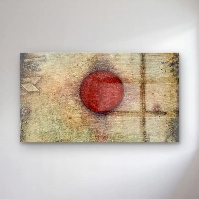 Paul Klee – Ad marginem – Kırmızı Tonlar cam tablo — Paul Klee – Ad marginem – Kırmızı Tonlar — japon baskı nar