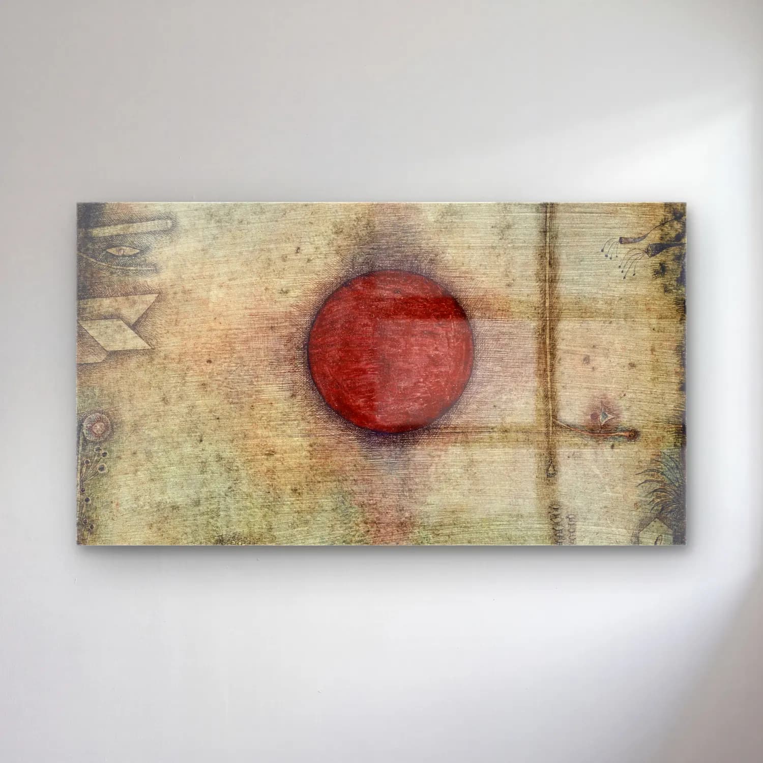 Paul Klee – Ad marginem – Kırmızı Tonlar cam tablo — Paul Klee – Ad marginem – Kırmızı Tonlar — japon baskı nar