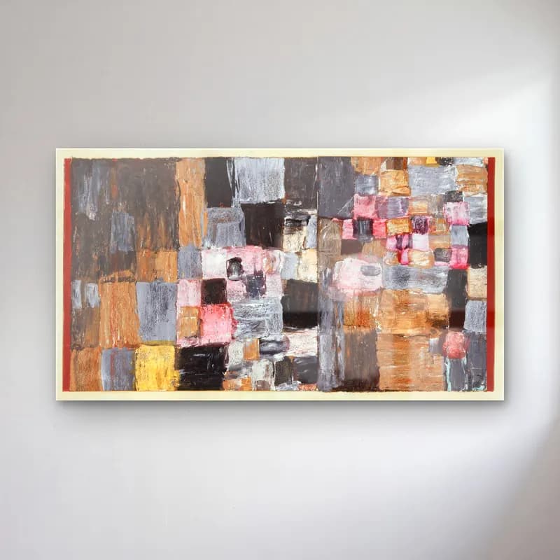 Paul Klee – Ascent of a town cam tablo — Paul Klee – Ascent of a town — modern soyut dama deseni