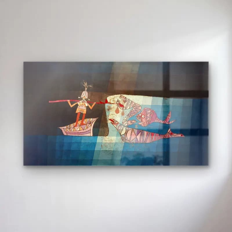 Paul Klee – Battle scene from the funny and fantastic opera - The… cam tablo — Paul Klee – Battle scene from the funny and fantastic opera - The… — vintage mitolojik sahne