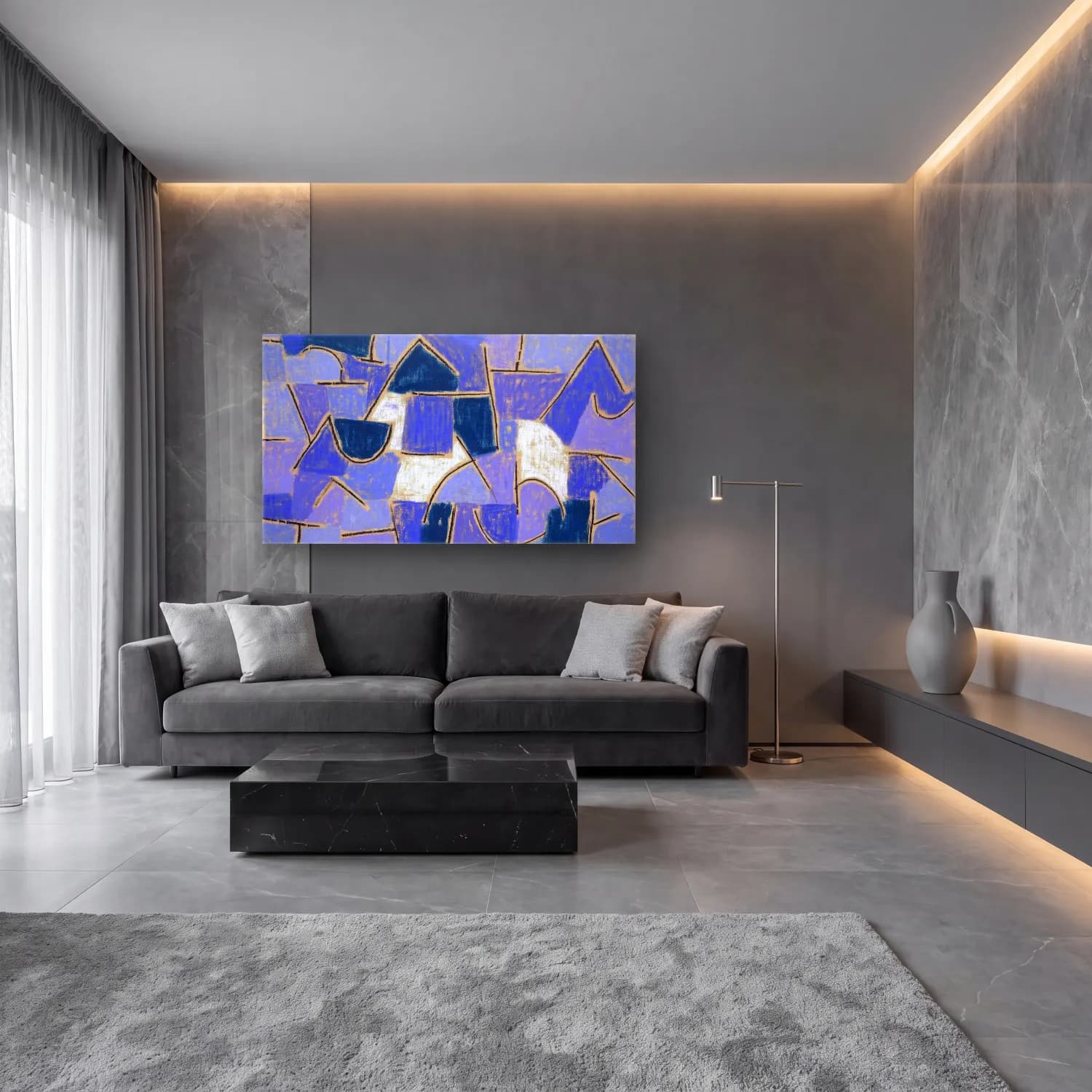 Paul Klee – Blue night cam tablo — lüks salon duvarında