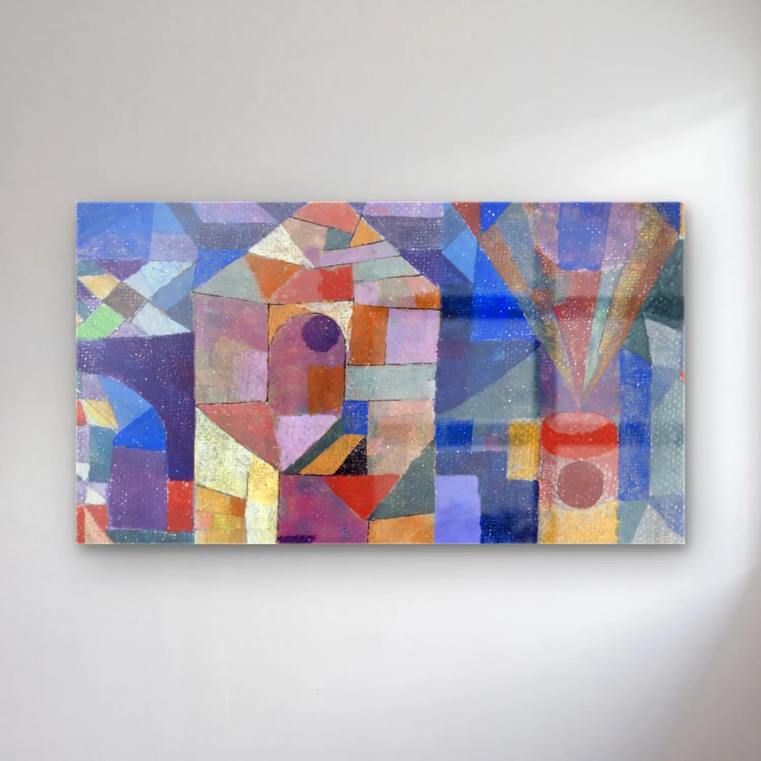 Paul Klee – Burggarten – Mor Tonlar cam tablo — Paul Klee – Burggarten – Mor Tonlar — modern soyut soyut formlar