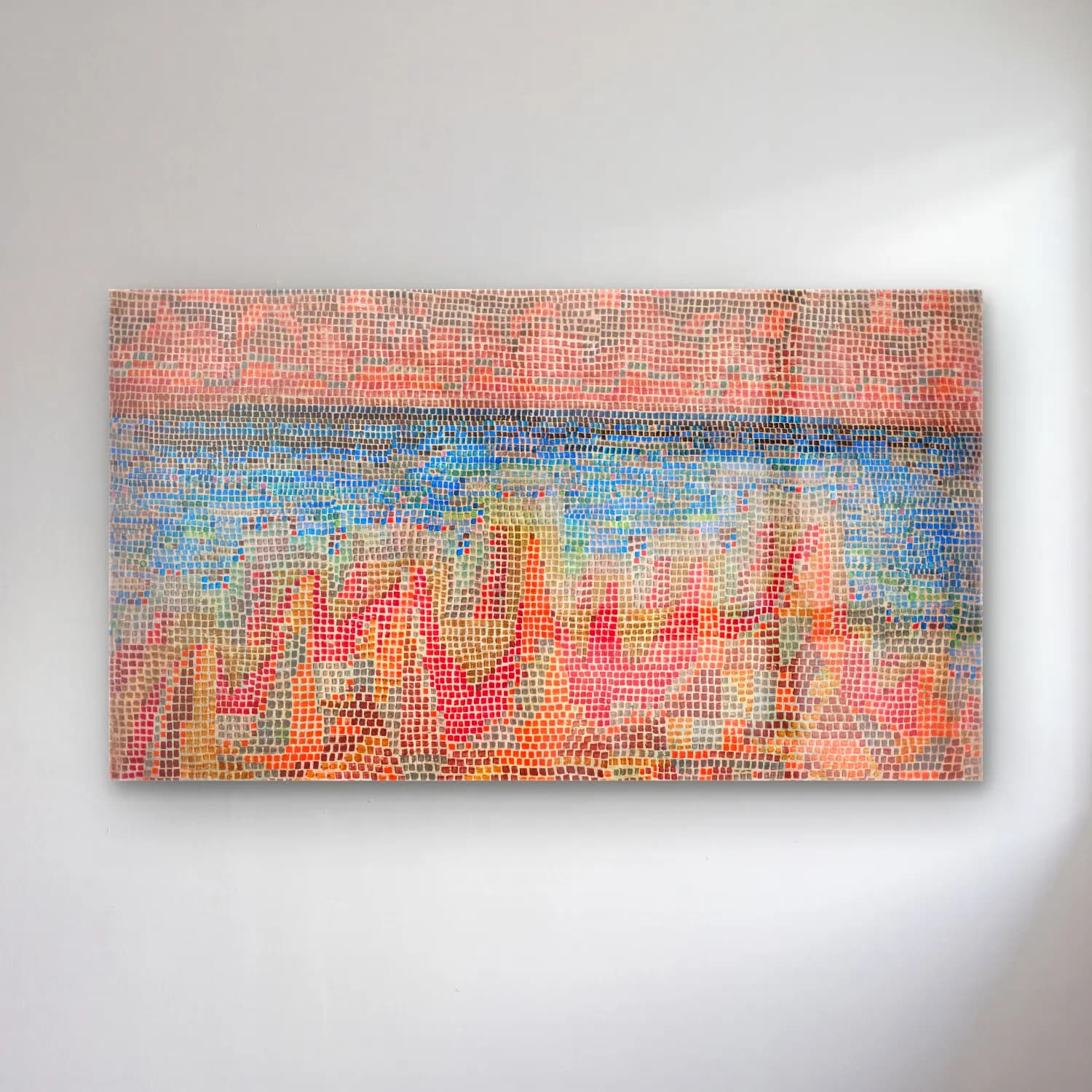 Paul Klee – Klee Klippen am Meer cam tablo — Paul Klee – Klee Klippen am Meer — modern soyut soyut manzara
