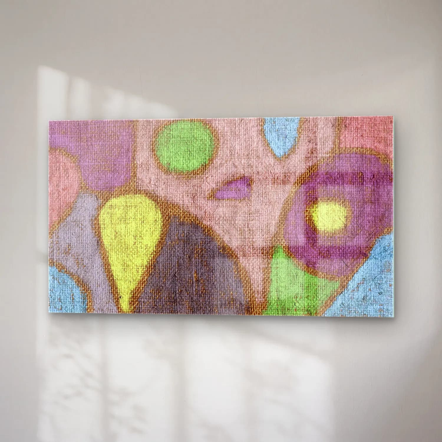 Paul Klee – Mild Fruit (ca. 1930s) cam tablo — sağ açıdan görünüm