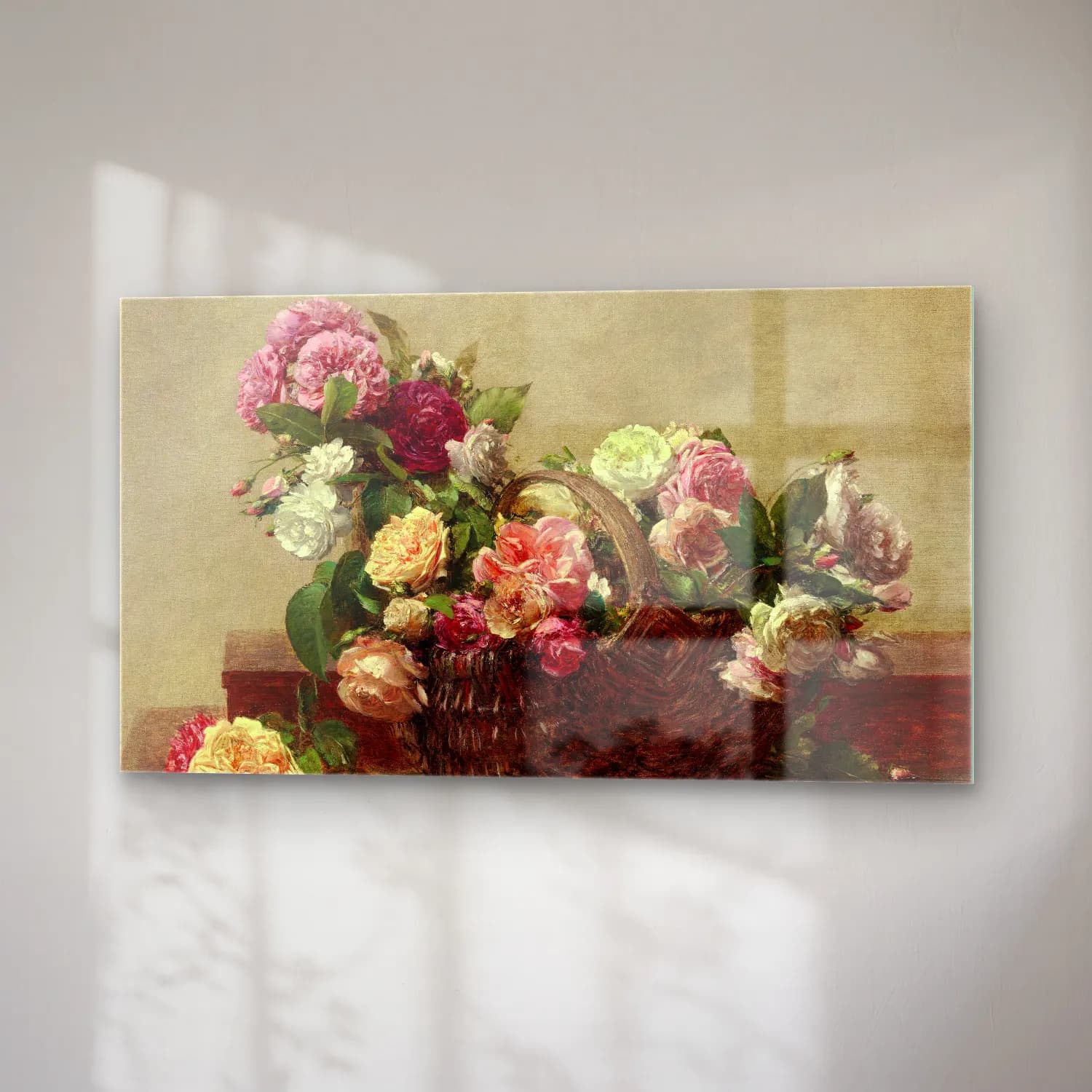 Henri Fantin-Latour – Panier de roses cam tablo — sağ açıdan görünüm