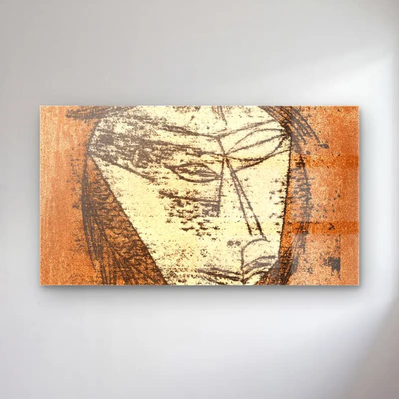 Paul Klee – The Saint of the Inner Light (Die Helige vom inner Licht) – Bej Tonlar cam tablo — Paul Klee – The Saint of the Inner Light (Die Helige vom inner Licht) – Bej Tonlar — japon baskı soyut yüz