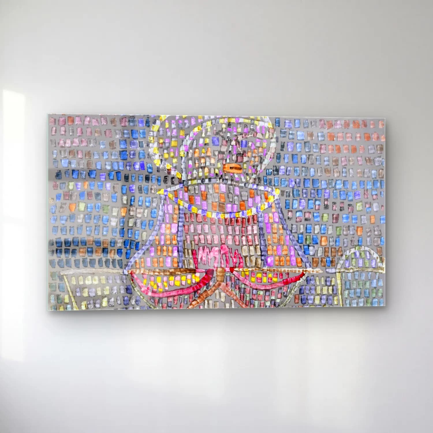 Paul Klee – oy in Fancy Dress – Pembe Tonlar cam tablo — sol açıdan görünüm