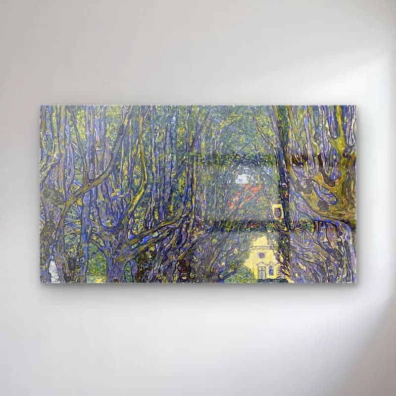 Gustav Klimt – Allee at Schloss Kammer cam tablo — Gustav Klimt – Allee at Schloss Kammer — empresyonist orman