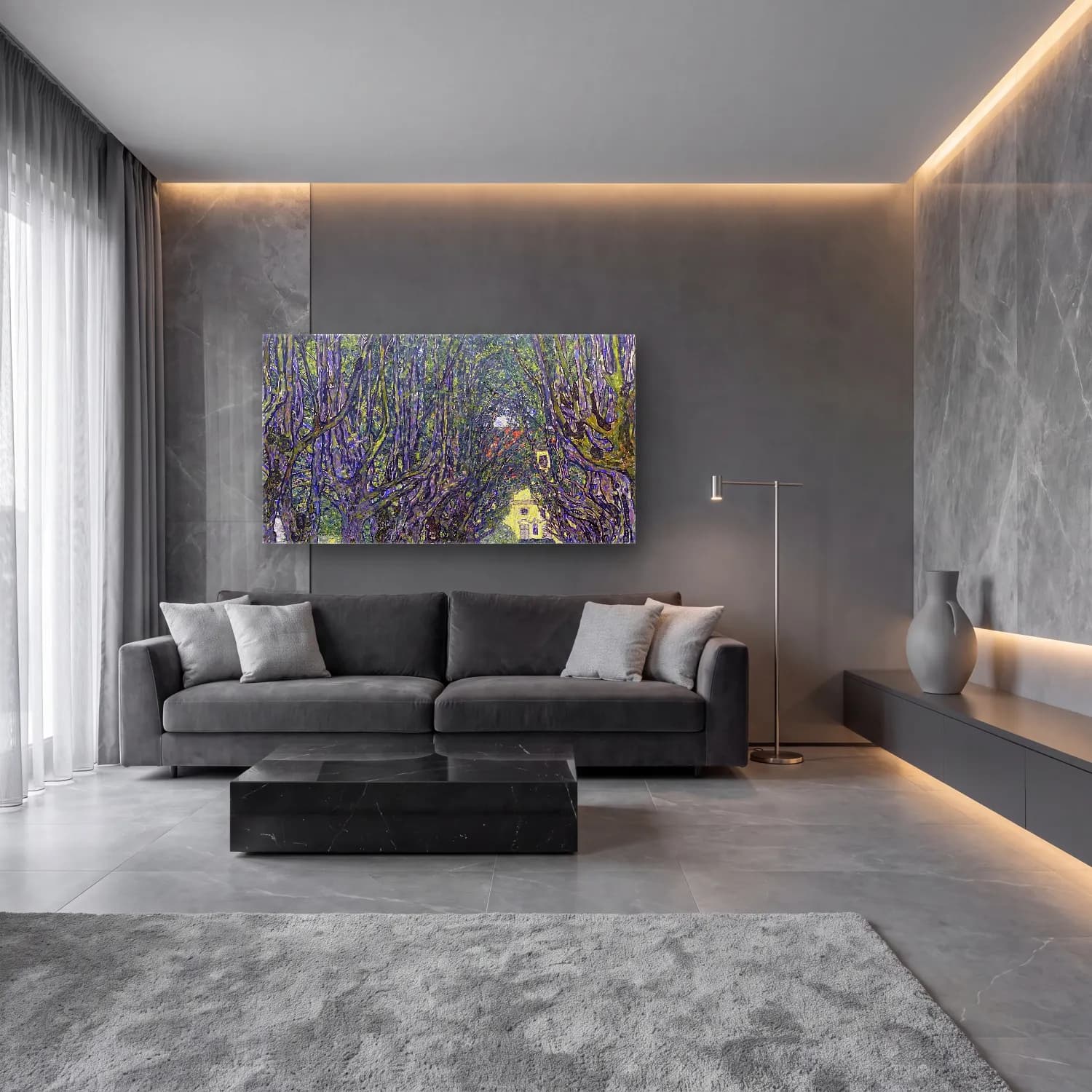 Gustav Klimt – Allee at Schloss Kammer cam tablo — lüks salon duvarında