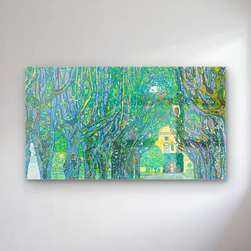 Gustav Klimt – Avenue-Gustav Klimt cam tablo — Gustav Klimt – Avenue-Gustav Klimt — empresyonist orman