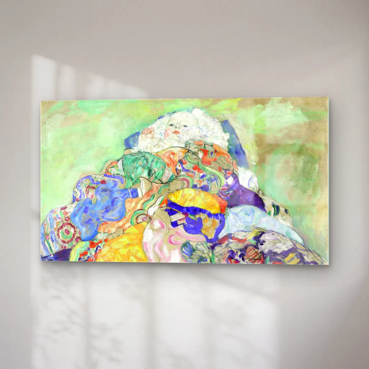Gustav Klimt – Baby (Cradle) cam tablo — sağ açıdan görünüm