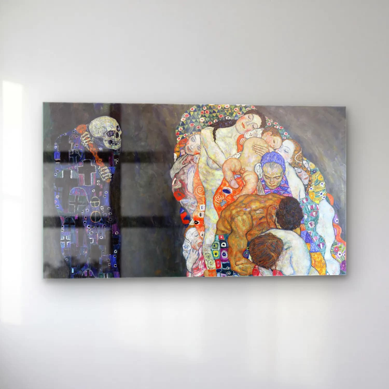 Gustav Klimt – Death and Life cam tablo — sol açıdan görünüm