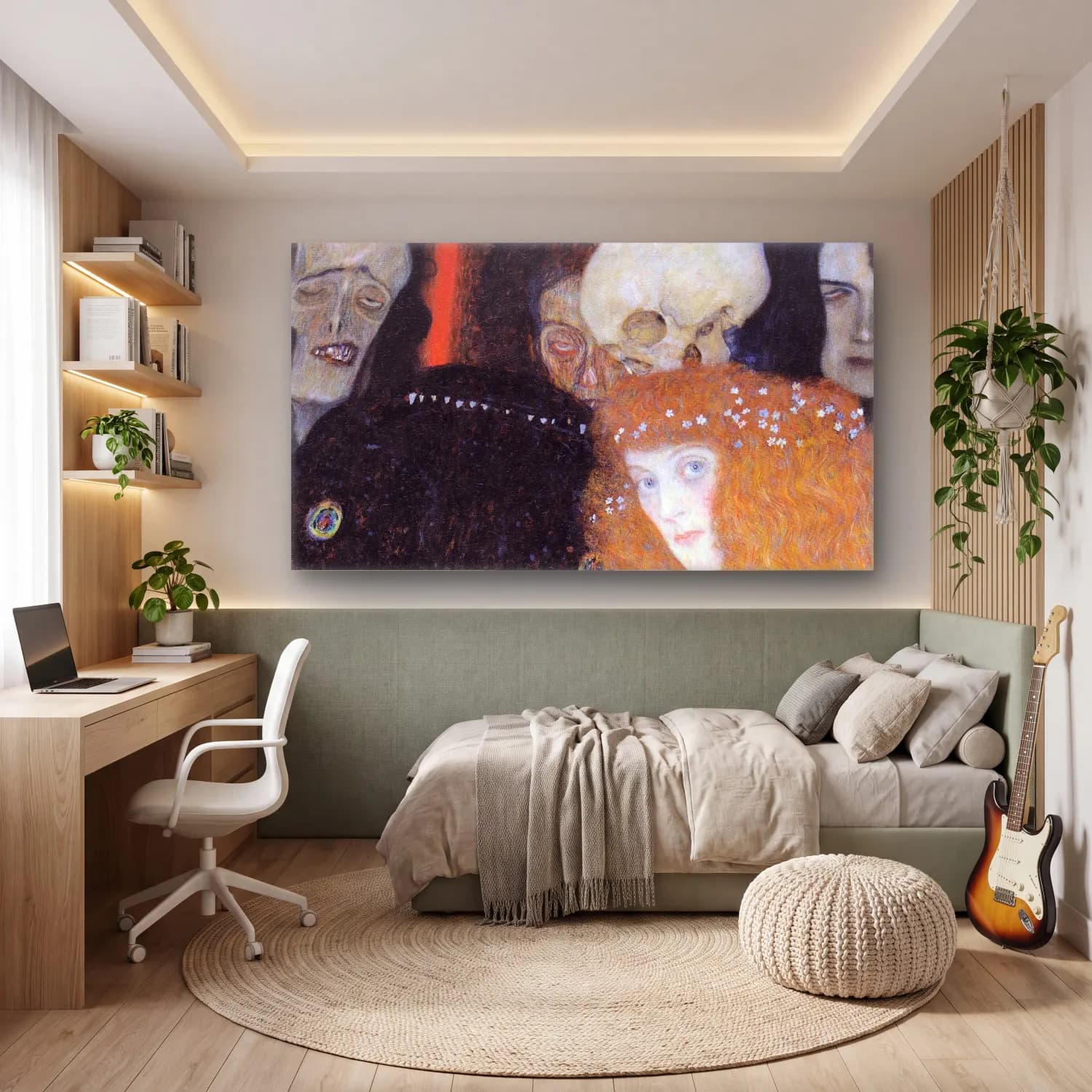 Gustav Klimt – Die Hoffnung cam tablo — genç odasında