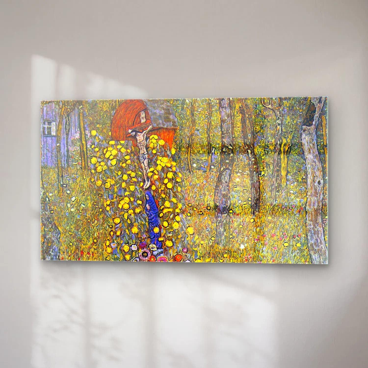 Gustav Klimt – Farmers garden with crucifix cam tablo — sağ açıdan görünüm