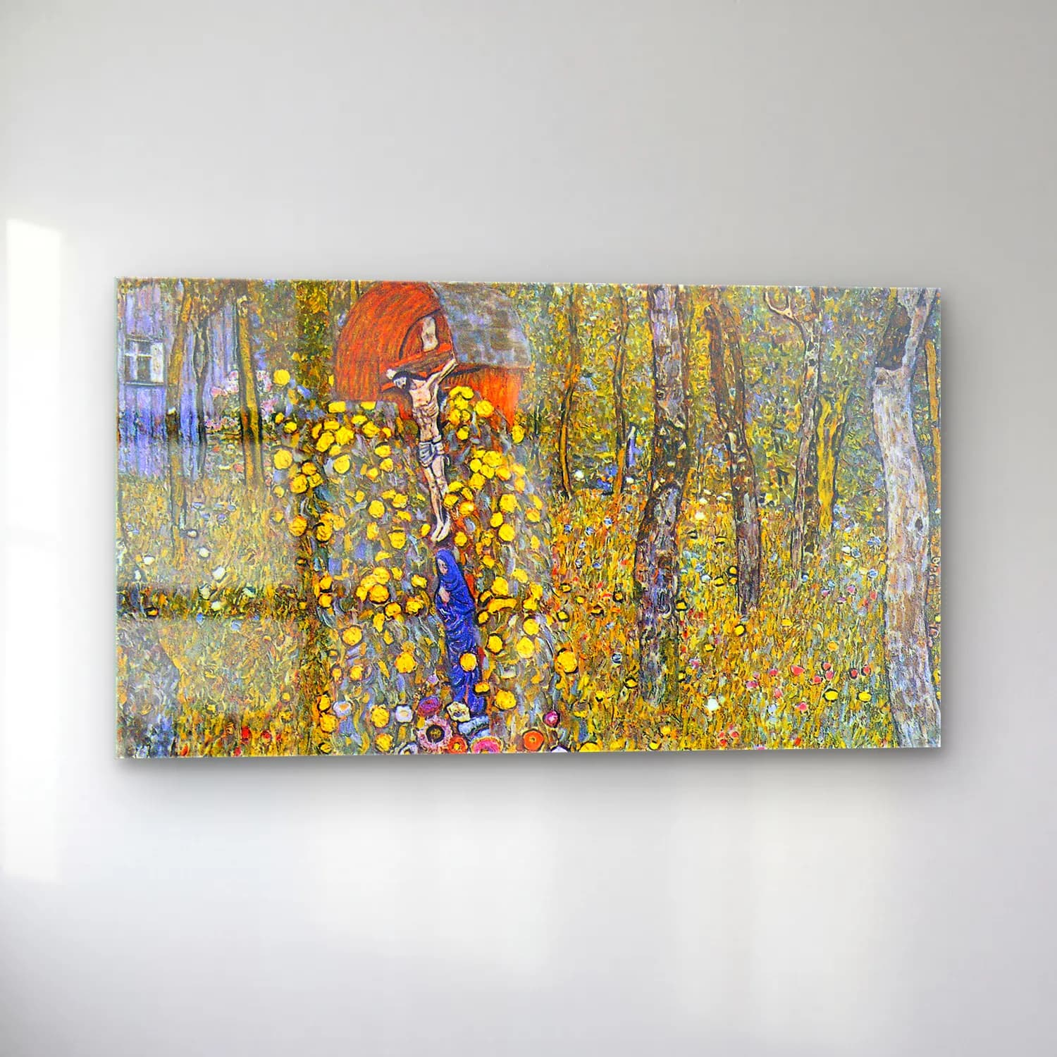 Gustav Klimt – Farmers garden with crucifix cam tablo — sol açıdan görünüm