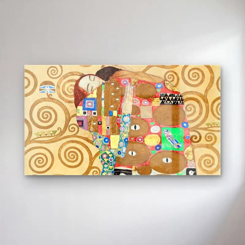 Gustav Klimt – Fulfillment cam tablo — Gustav Klimt – Fulfillment — modern soyut aşıklar
