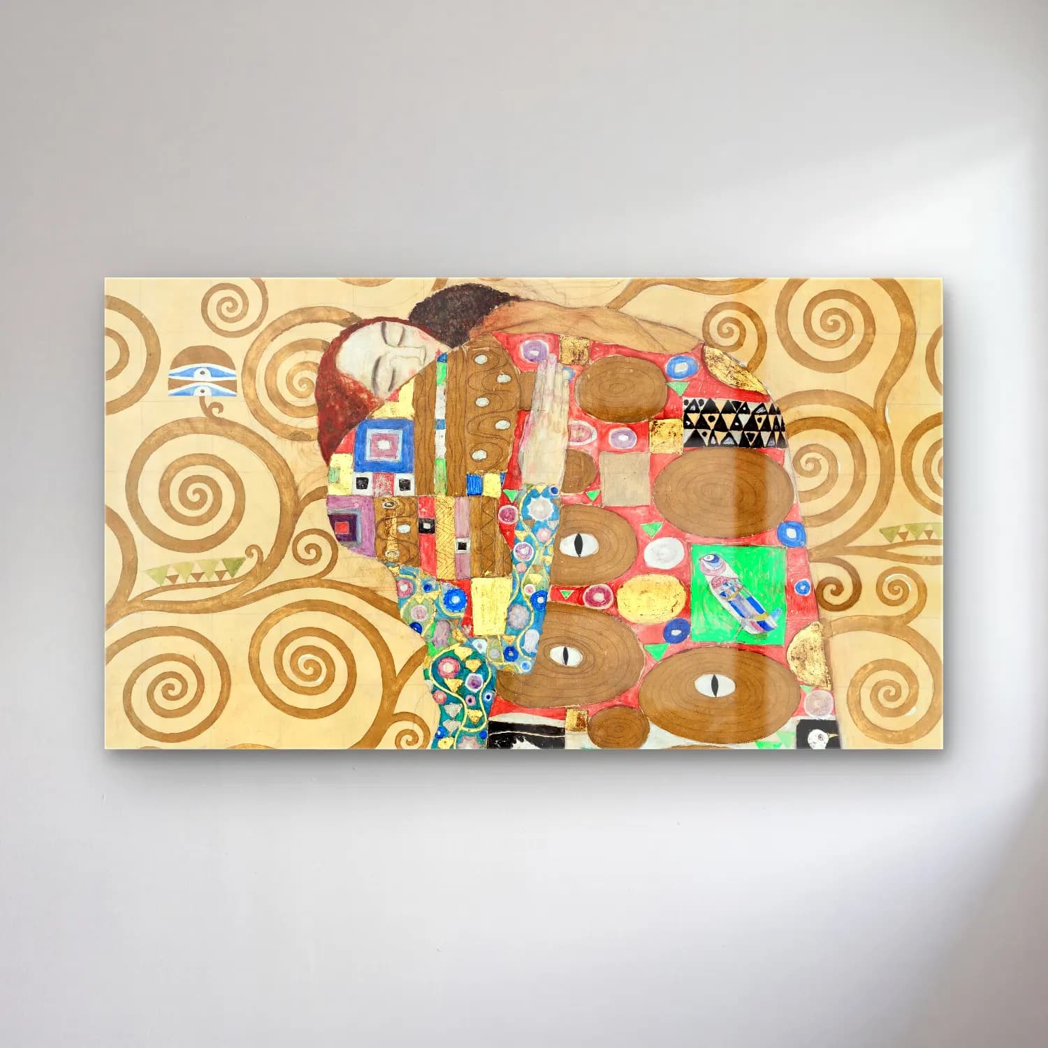 Gustav Klimt – Fulfillment cam tablo — Gustav Klimt – Fulfillment — modern soyut aşıklar