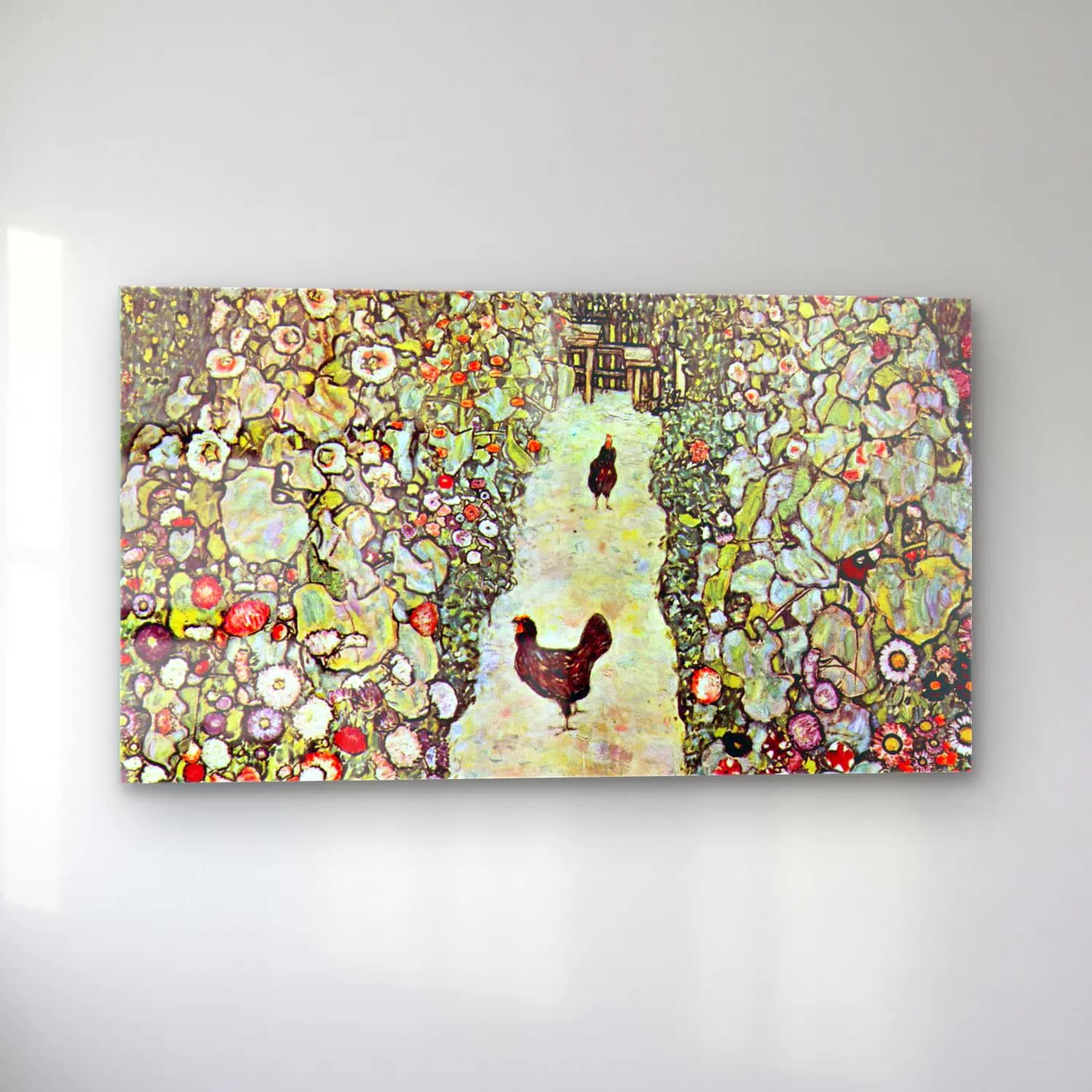 Gustav Klimt – Garden Path with Chickens cam tablo — sol açıdan görünüm
