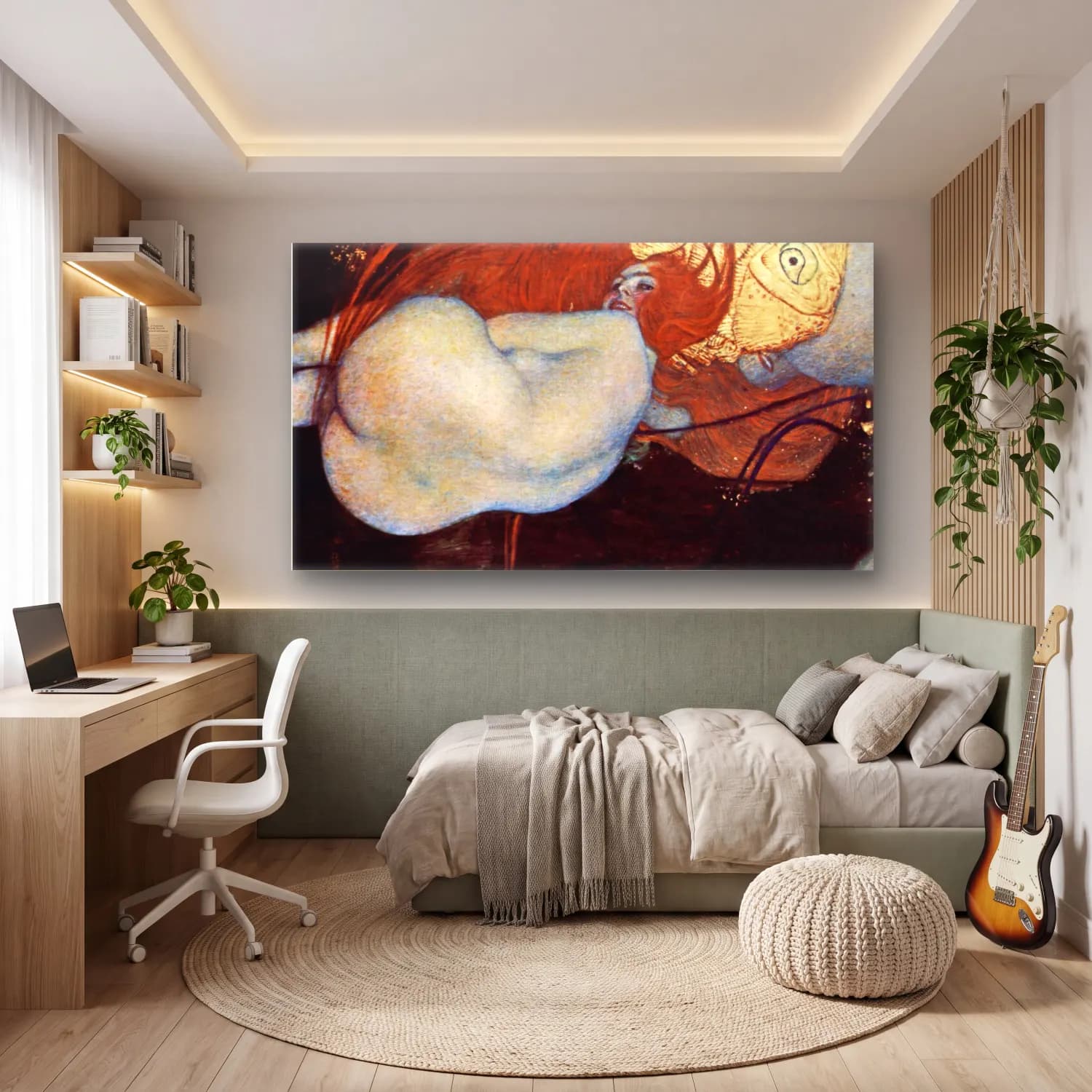 Gustav Klimt – Goldfish cam tablo — genç odasında
