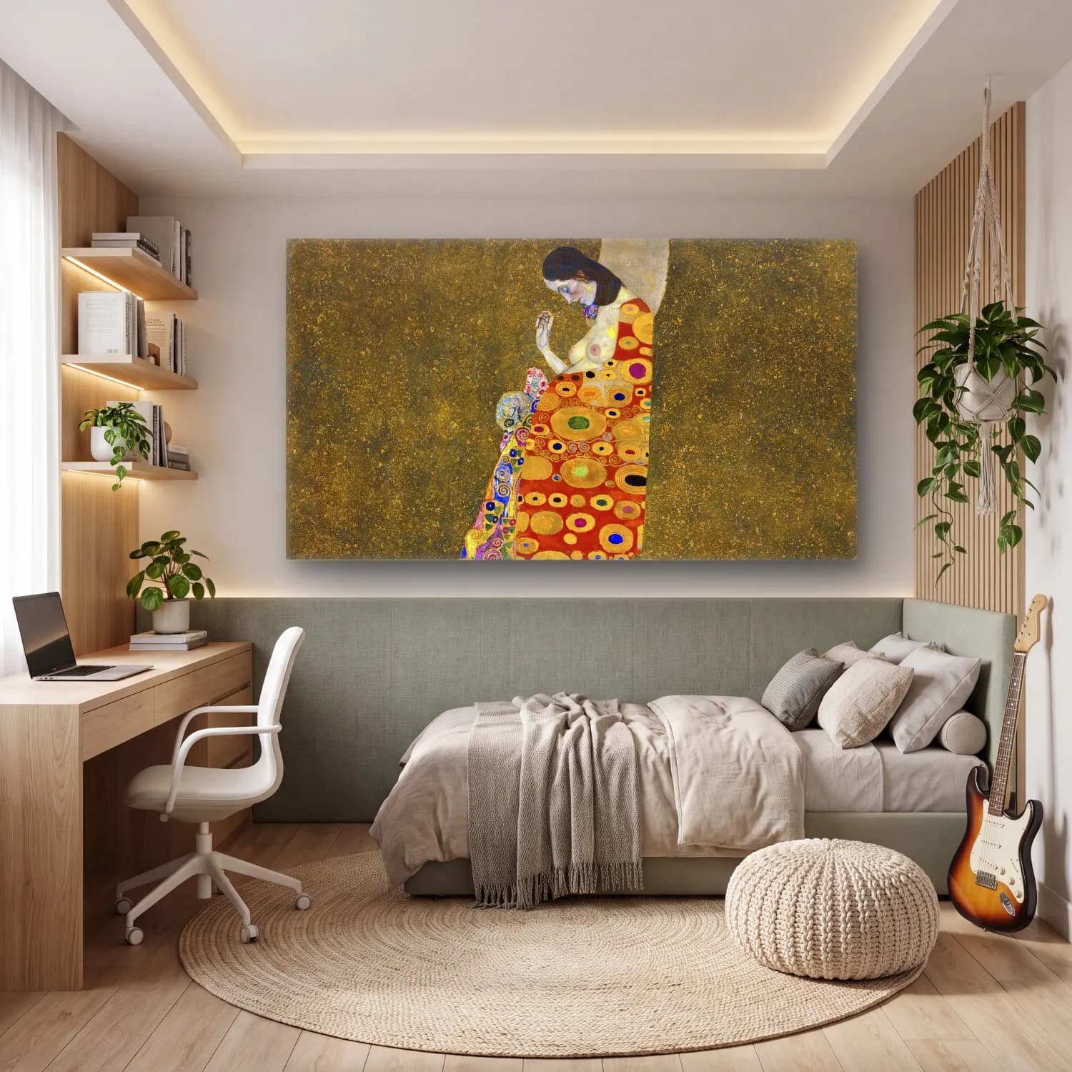 Gustav Klimt – Hope II cam tablo — genç odasında