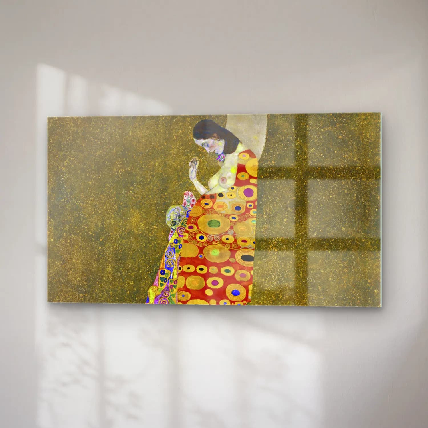 Gustav Klimt – Hope II cam tablo — sağ açıdan görünüm
