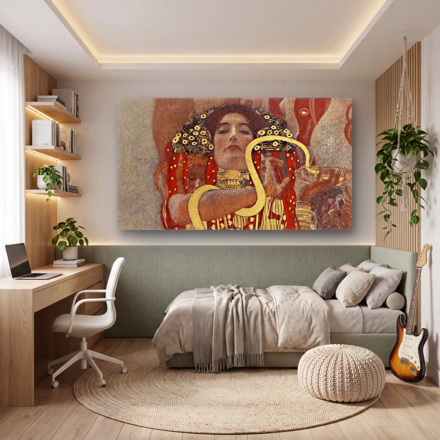 Gustav Klimt – Hygieia cam tablo — genç odasında