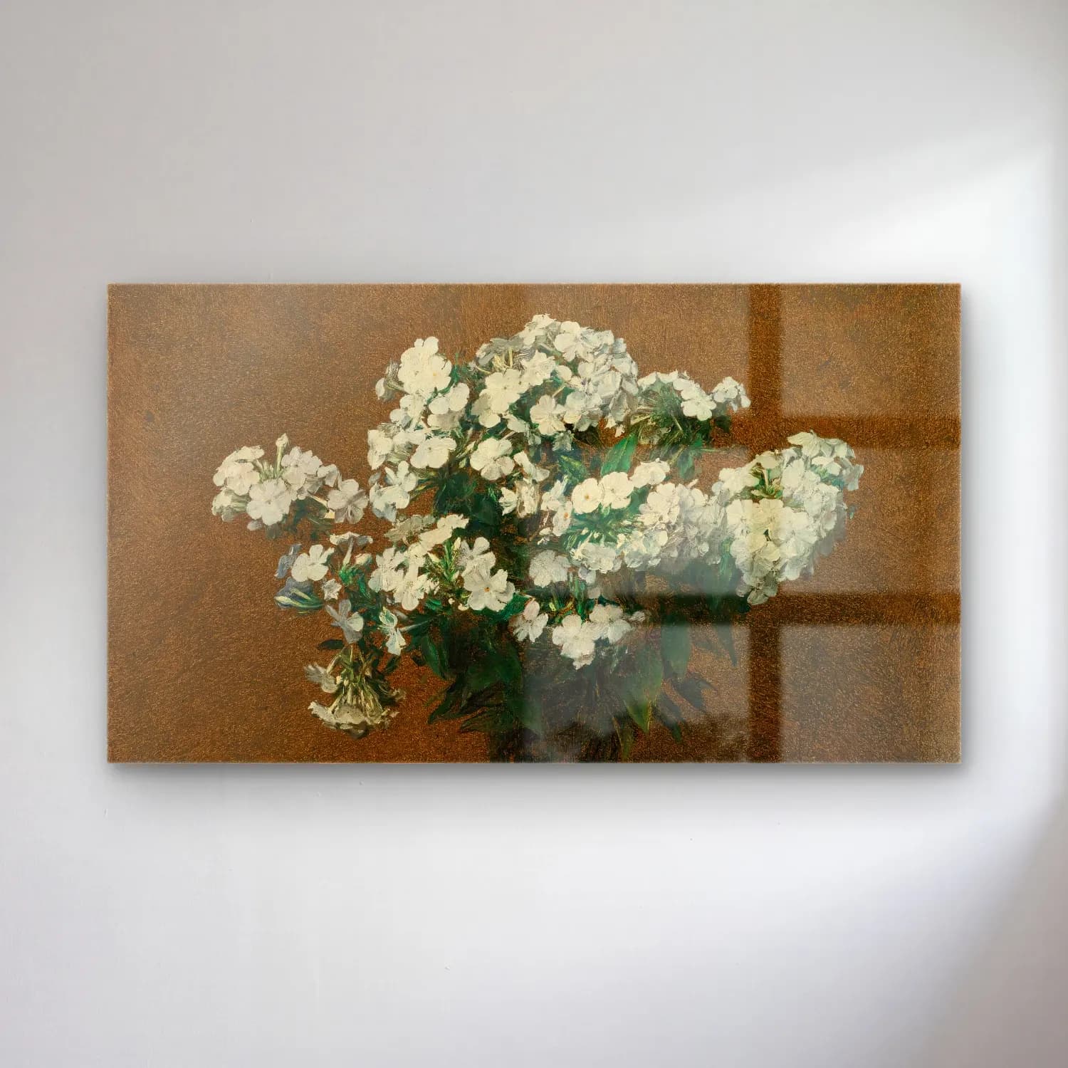 Henri Fantin-Latour – Phlox Blancs Dans Un Vase cam tablo — Henri Fantin-Latour – Phlox Blancs Dans Un Vase — empresyonist vazoda çiçek buketi