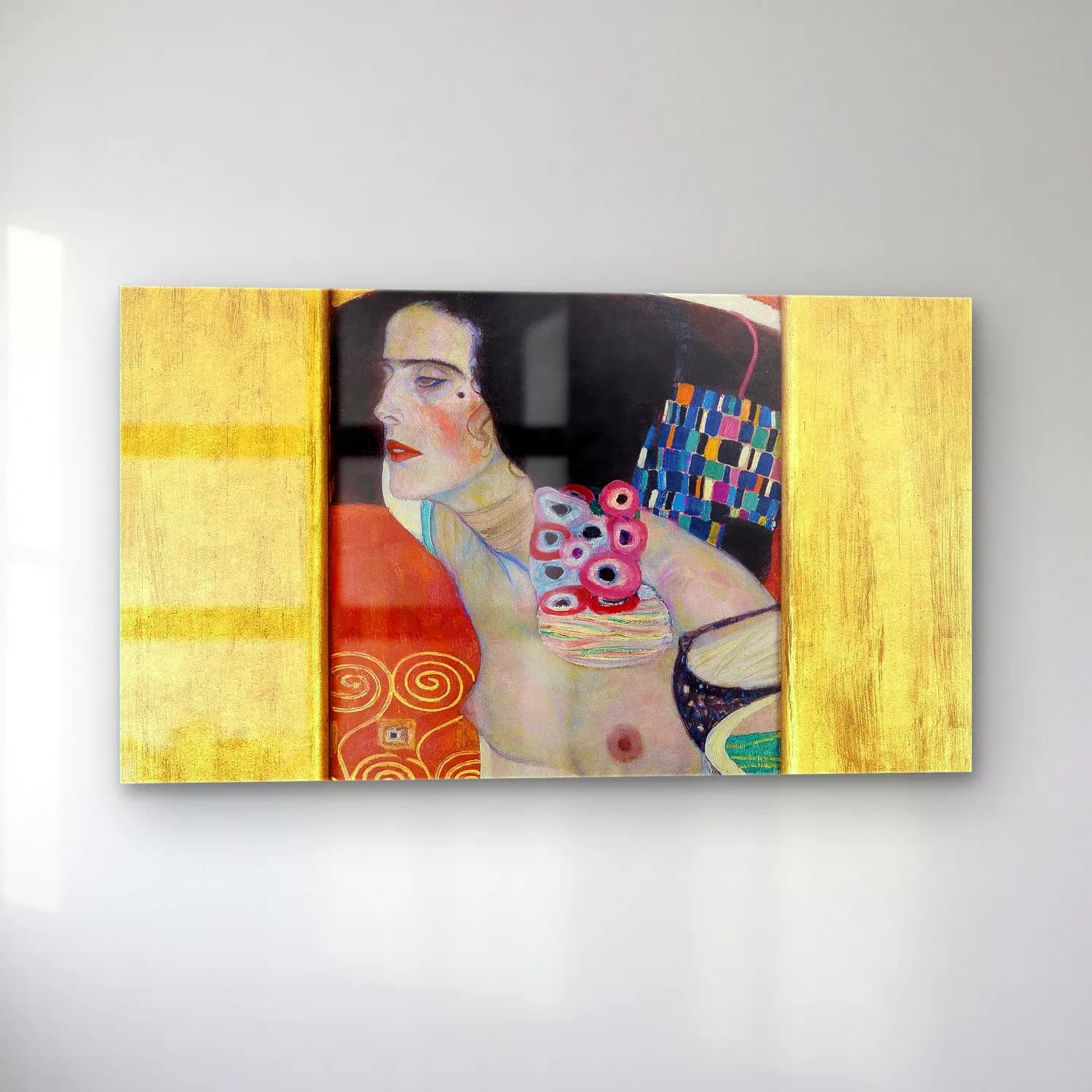 Gustav Klimt – Judith II cam tablo — sol açıdan görünüm