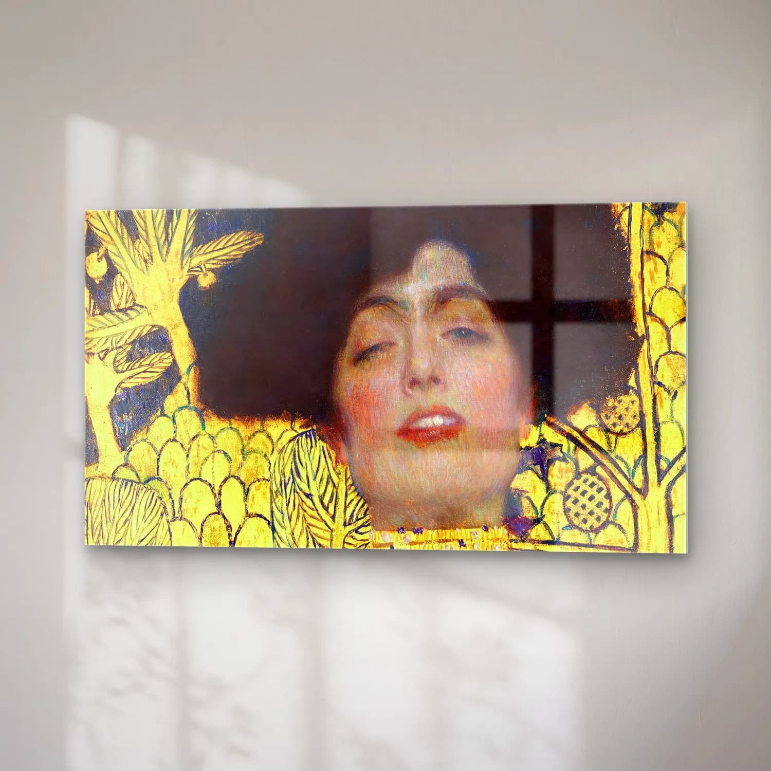 Gustav Klimt – Judith and the Head of Holofernes cam tablo — sağ açıdan görünüm