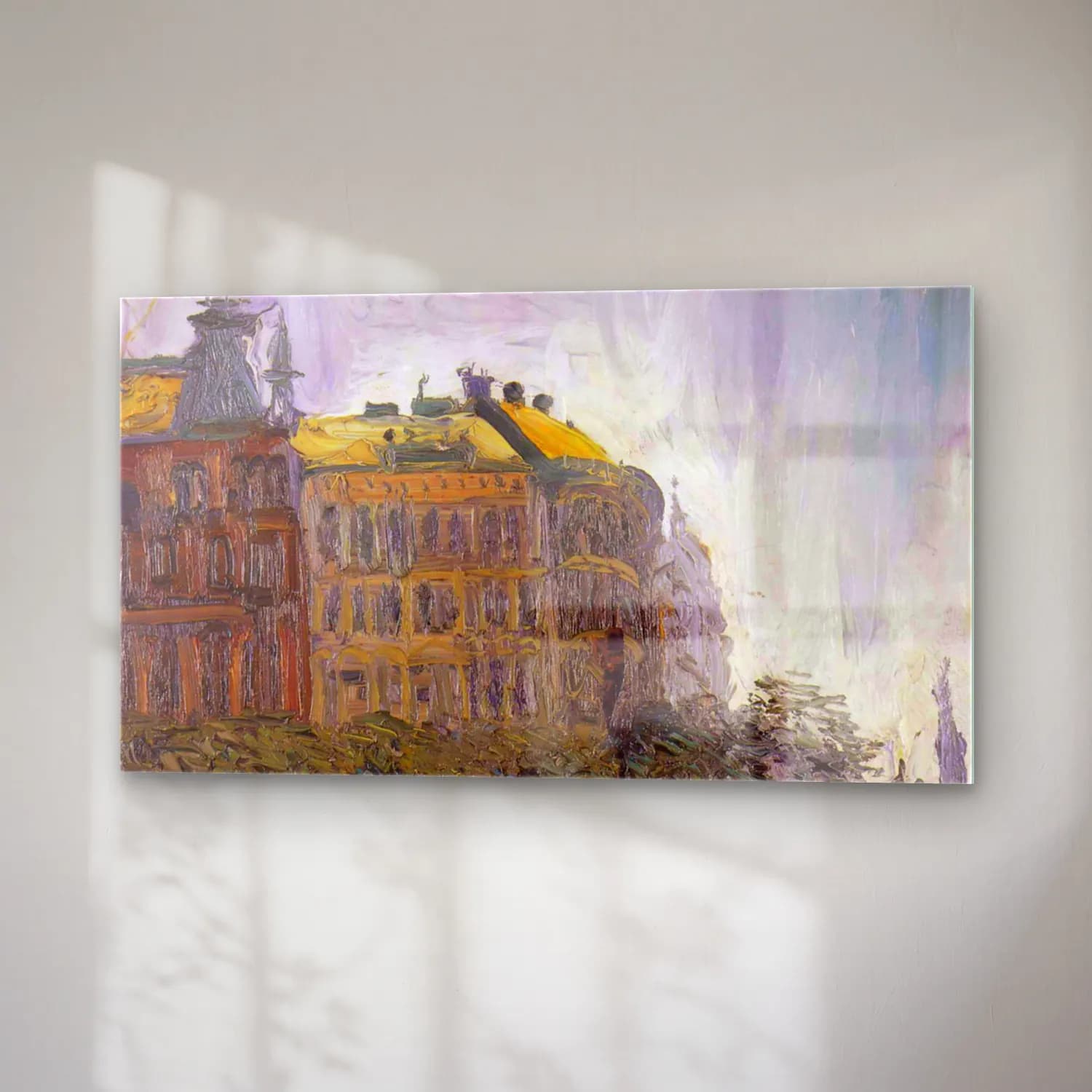 Gustav Klimt – On the Danube Canal cam tablo — sağ açıdan görünüm