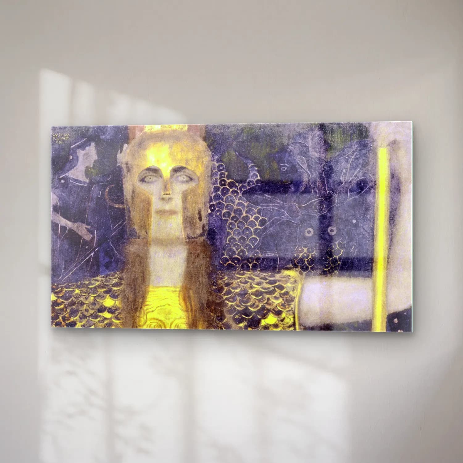 Gustav Klimt – Pallas Athena cam tablo — sağ açıdan görünüm