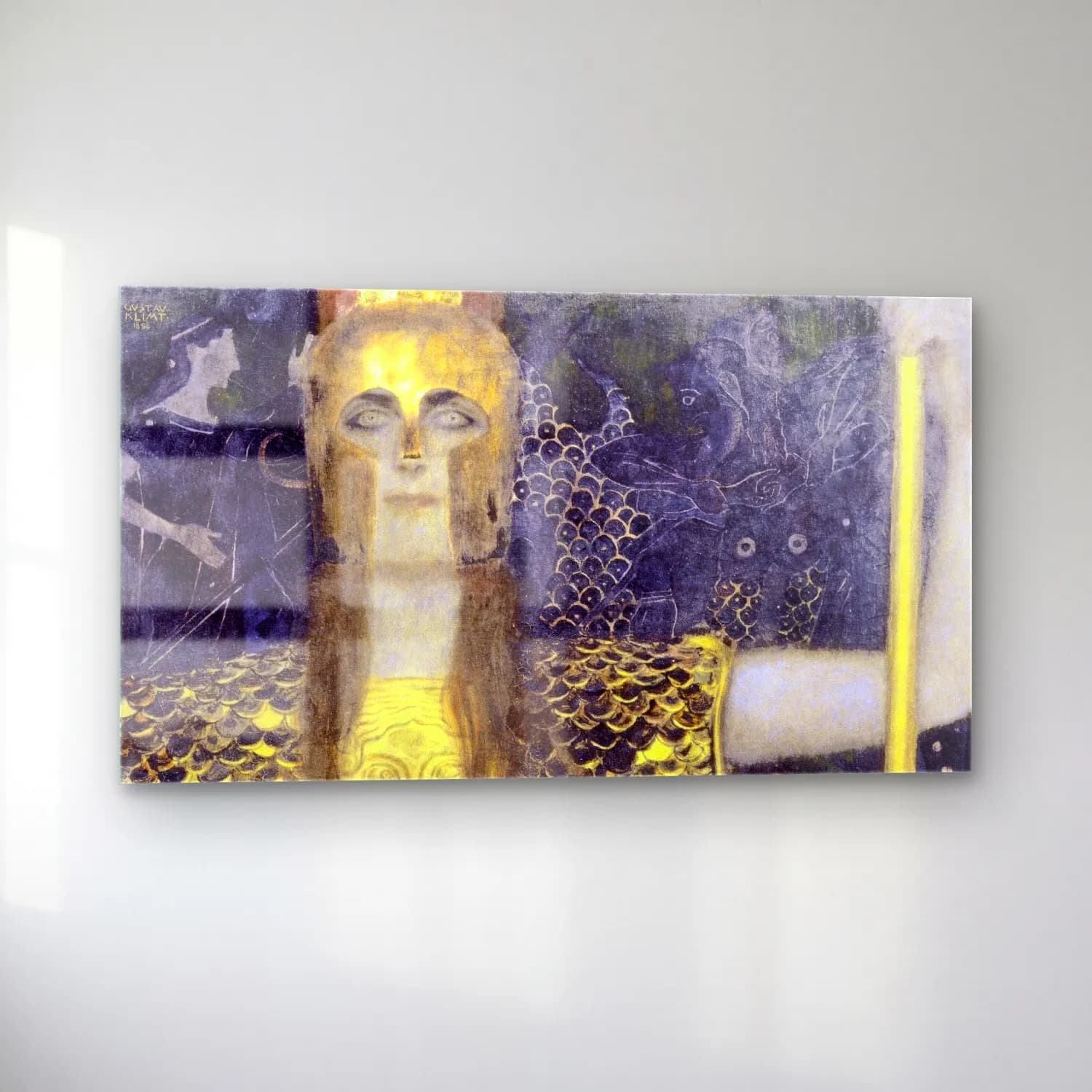 Gustav Klimt – Pallas Athena cam tablo — sol açıdan görünüm
