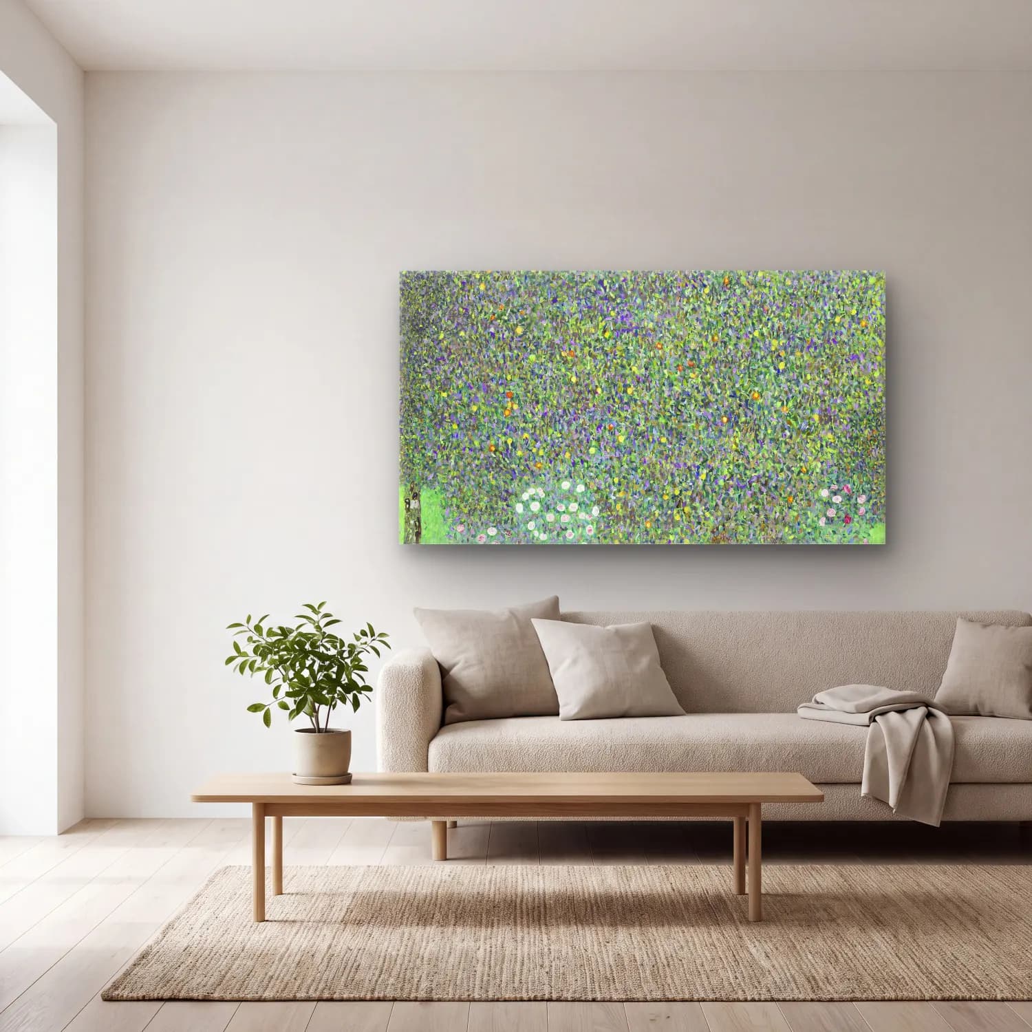 Gustav Klimt – Pear Tree cam tablo — açık renk salonda