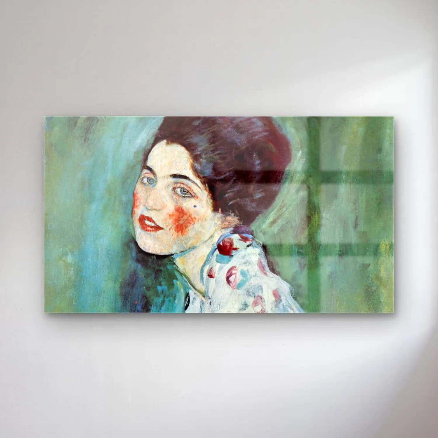Gustav Klimt – Porträt einer Dame cam tablo — Gustav Klimt – Porträt einer Dame — empresyonist kadın portresi