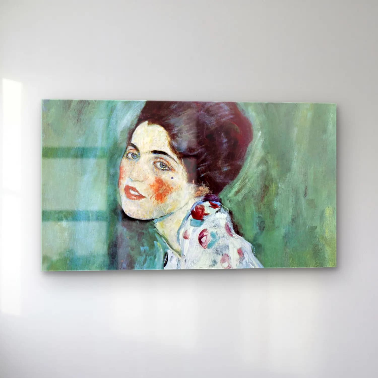 Gustav Klimt – Porträt einer Dame cam tablo — sol açıdan görünüm
