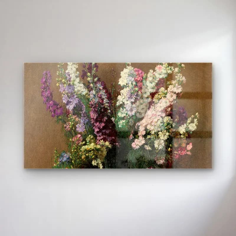 Henri Fantin-Latour – Pieds d’alouette cam tablo — Henri Fantin-Latour – Pieds d’alouette — empresyonist kır çiçekleri