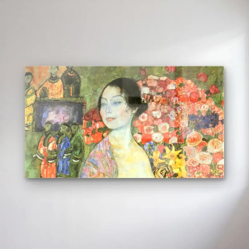 Gustav Klimt – The Dancer cam tablo — Gustav Klimt – The Dancer — empresyonist kadın portresi