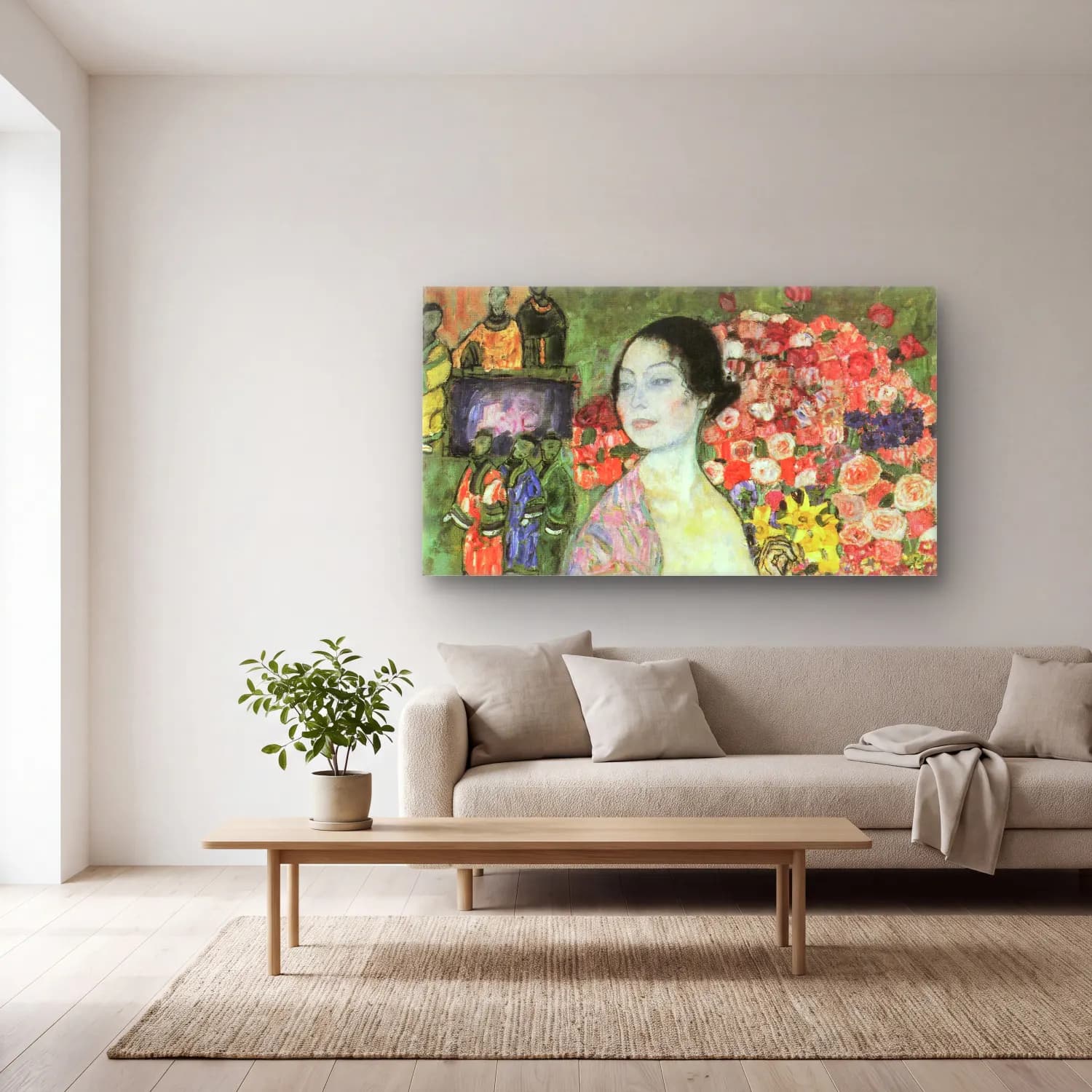 Gustav Klimt – The Dancer cam tablo — açık renk salonda