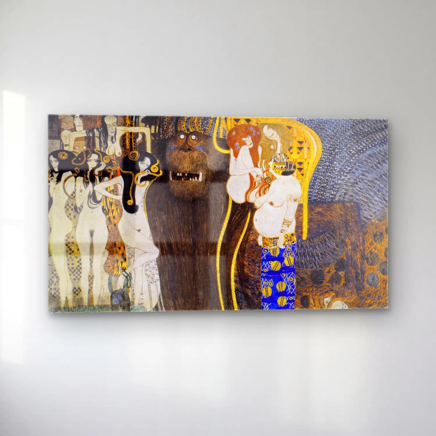 Gustav Klimt – The Hostile Powers cam tablo — sol açıdan görünüm