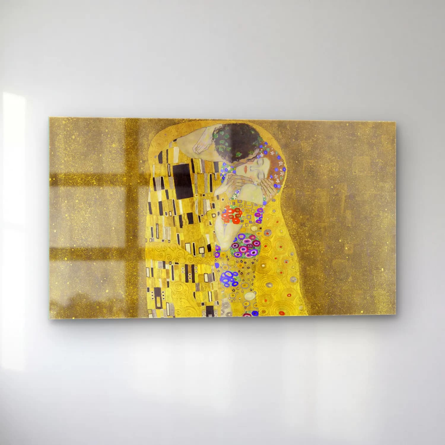 Gustav Klimt – The Kiss cam tablo — sol açıdan görünüm
