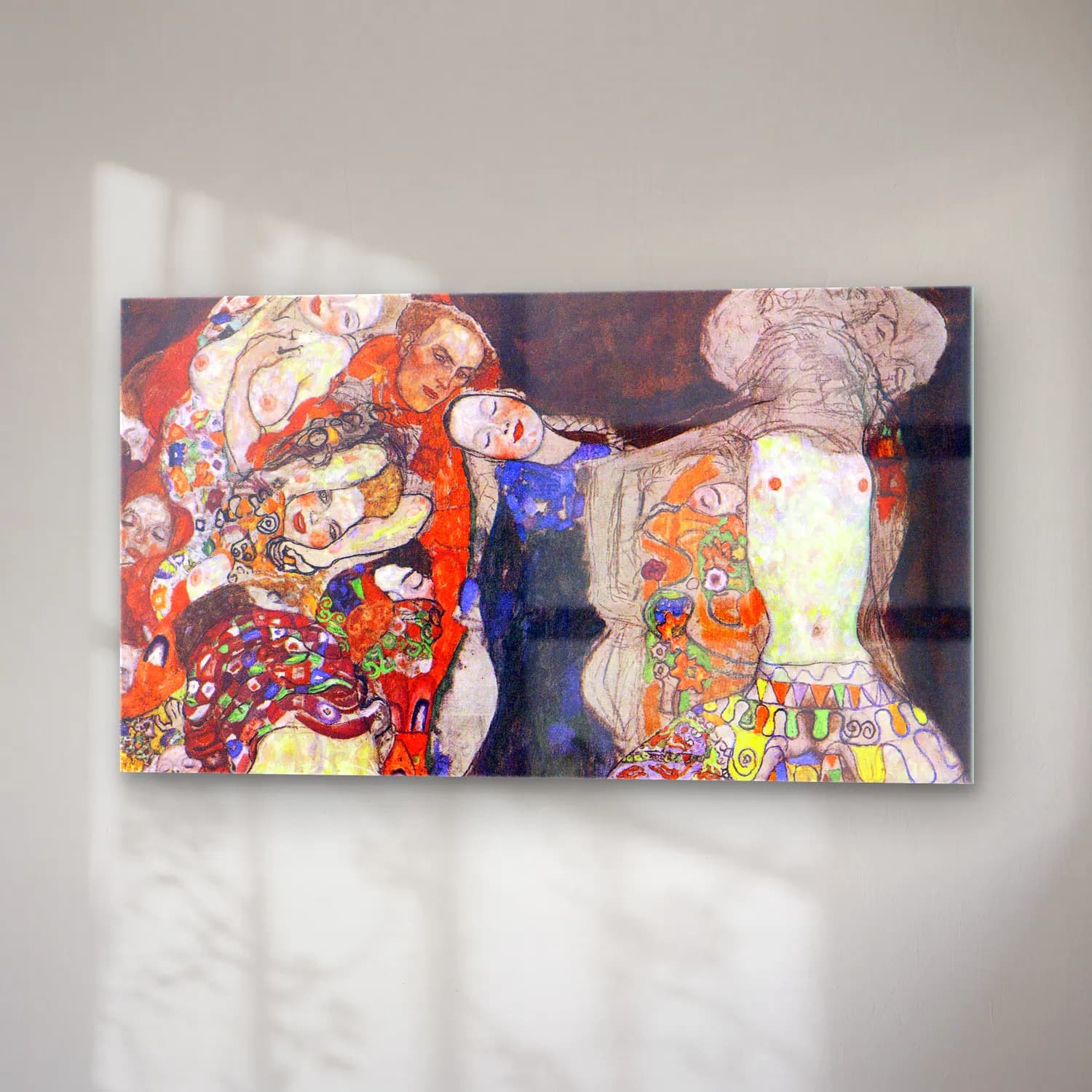 Gustav Klimt – adorn the bride with veil and wreath cam tablo — sağ açıdan görünüm
