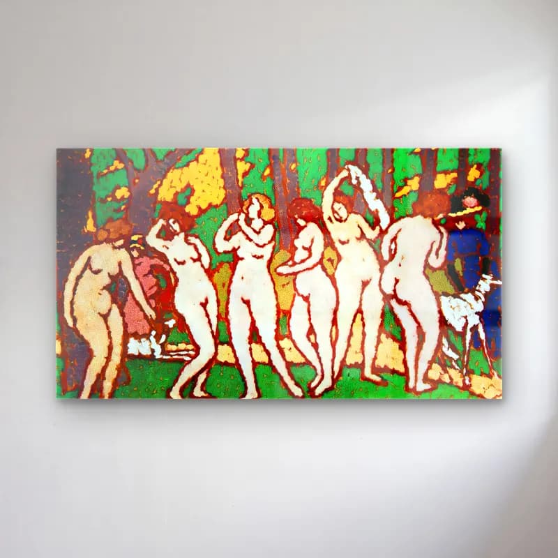 József Rippl-rónai – Park with Nudes cam tablo — József Rippl-rónai – Park with Nudes — empresyonist dansçılar