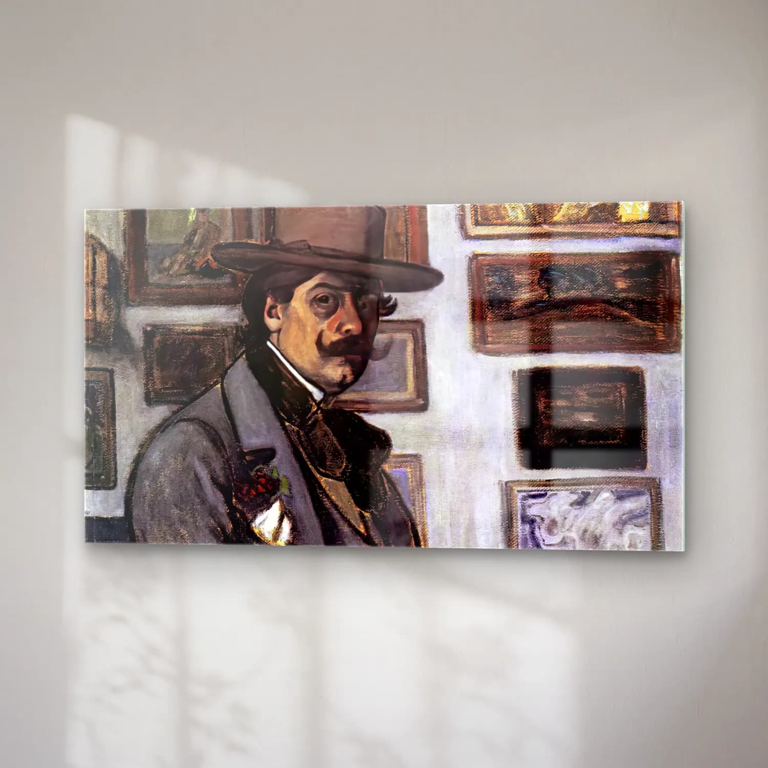 József Rippl-rónai – Self-Portrait in a Brown Hat cam tablo — sağ açıdan görünüm