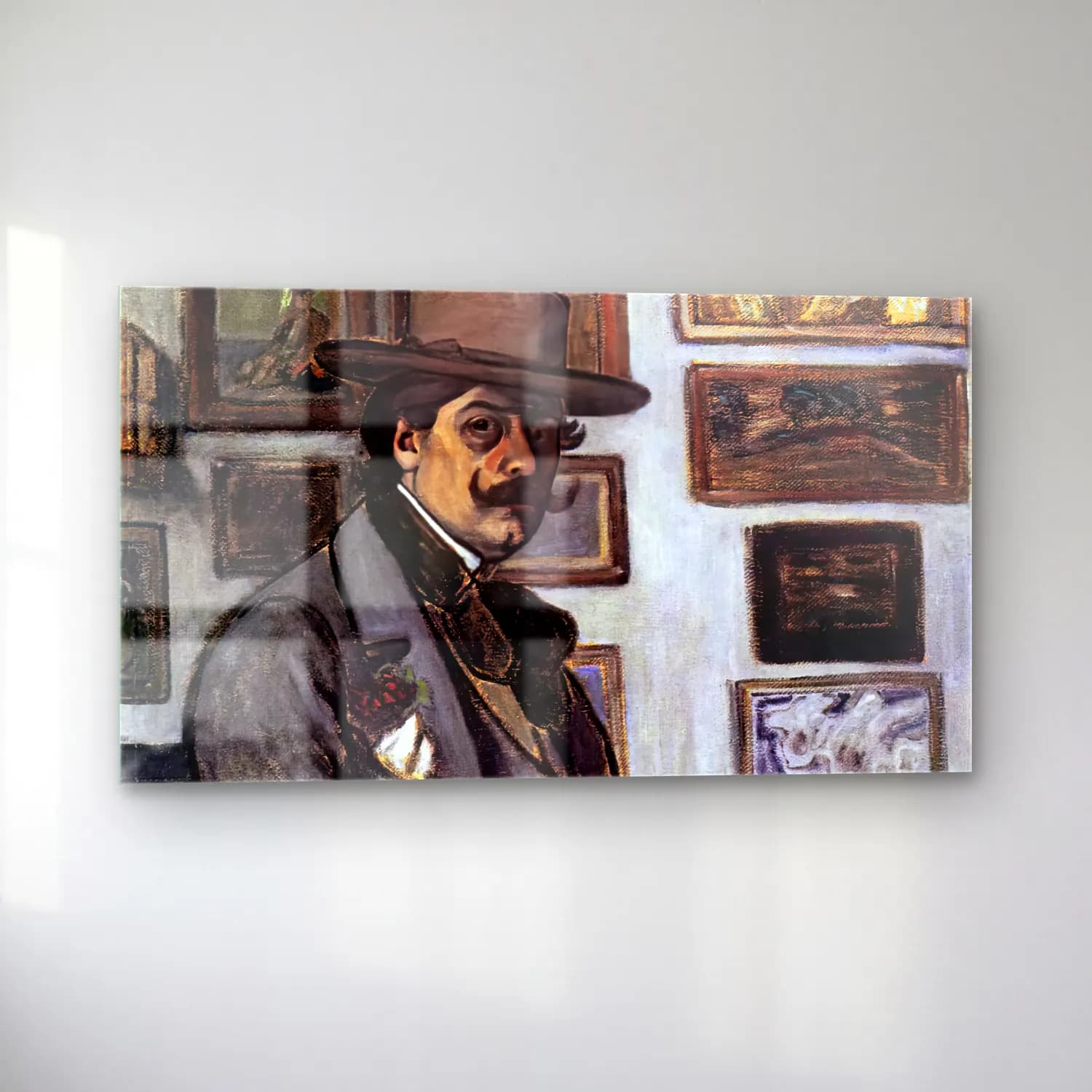 József Rippl-rónai – Self-Portrait in a Brown Hat cam tablo — sol açıdan görünüm