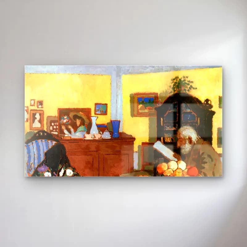 József Rippl-rónai – Uncle Piacsek in front of the Black Sideboard cam tablo — József Rippl-rónai – Uncle Piacsek in front of the Black Sideboard — empresyonist vintage i̇ç mekân