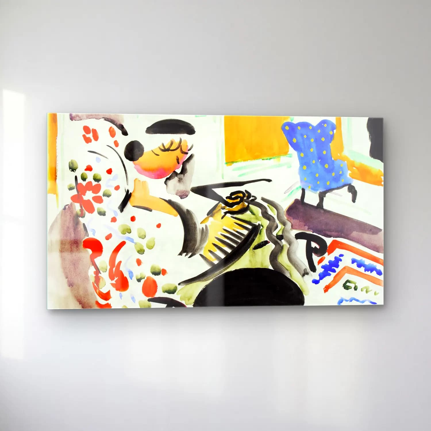 Henry Lyman Saÿen – Calligraphic Interior cam tablo — sol açıdan görünüm